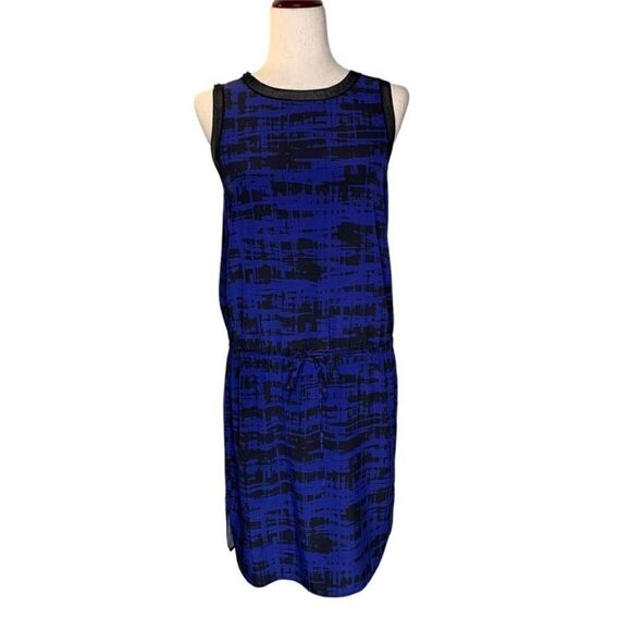 Vince Blue Sleeveless Silk Mini Dress | Size S - Picture 2 of 10